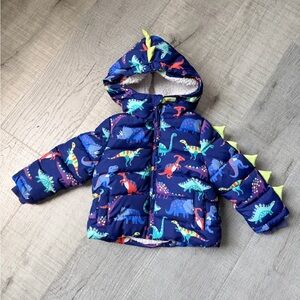 Kids Dinosaur Puffer Jacket